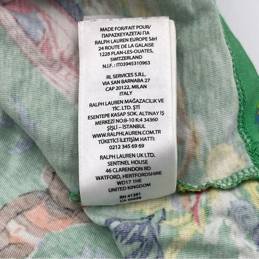 Ralph Lauren Green Ocean Adventure Baby Tee 12 Months